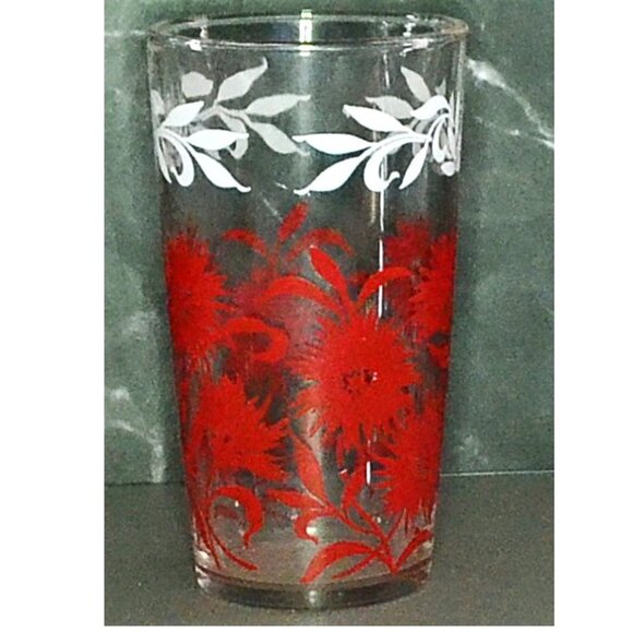 Hazel Atlas Ice Tea Set Vintage MCM 4 Glasses White Metal Caddy Drinkware - Picture 8 of 8